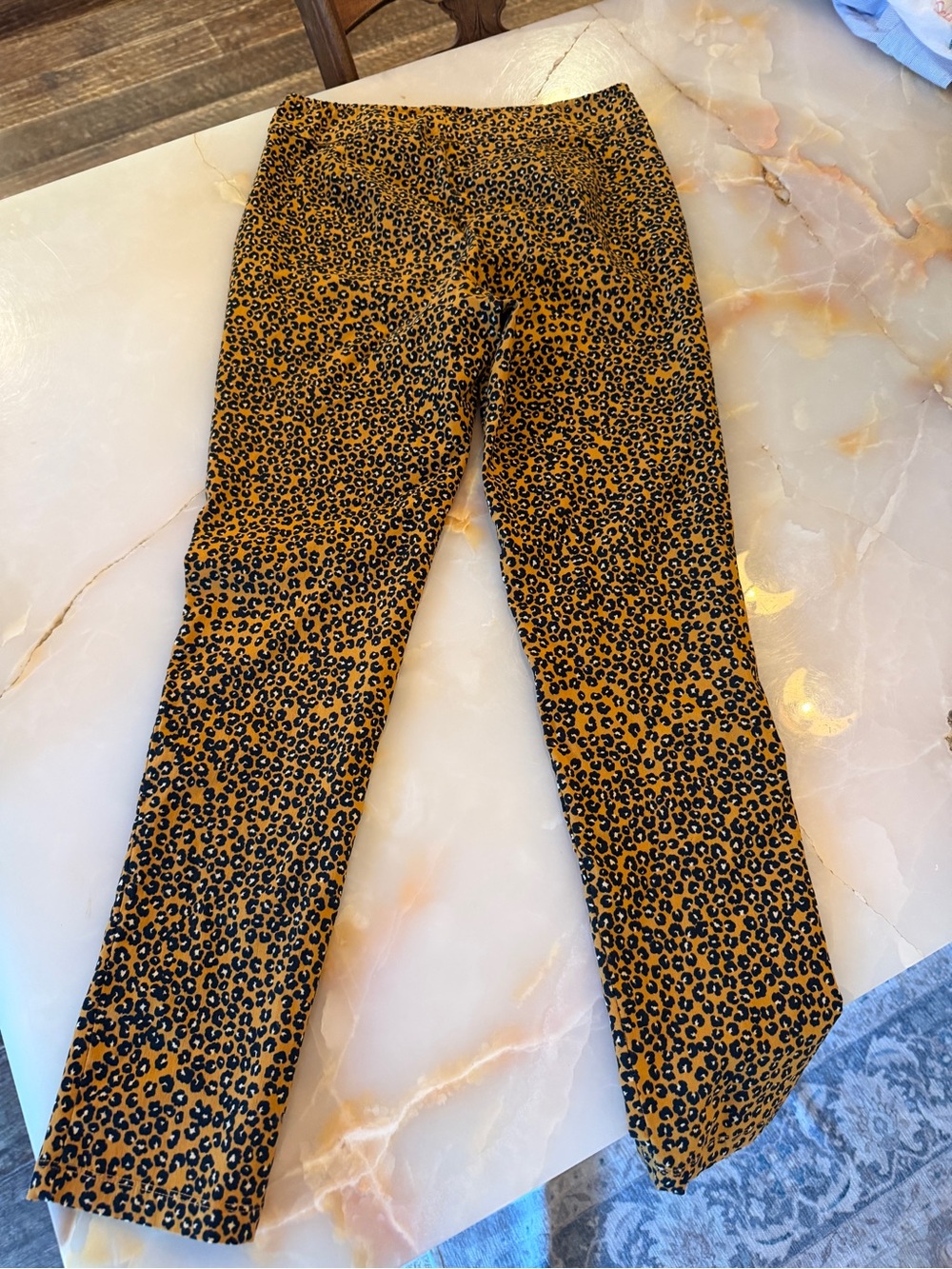 Who What Wear Leopard Skinny Jeans - Mustard & Black